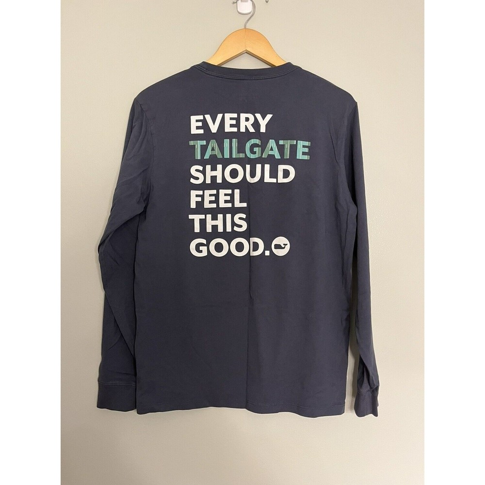 Vineyard Vines Every Tailgate Should Feel This Good Long Sleeve Pocket Tee Shirt
